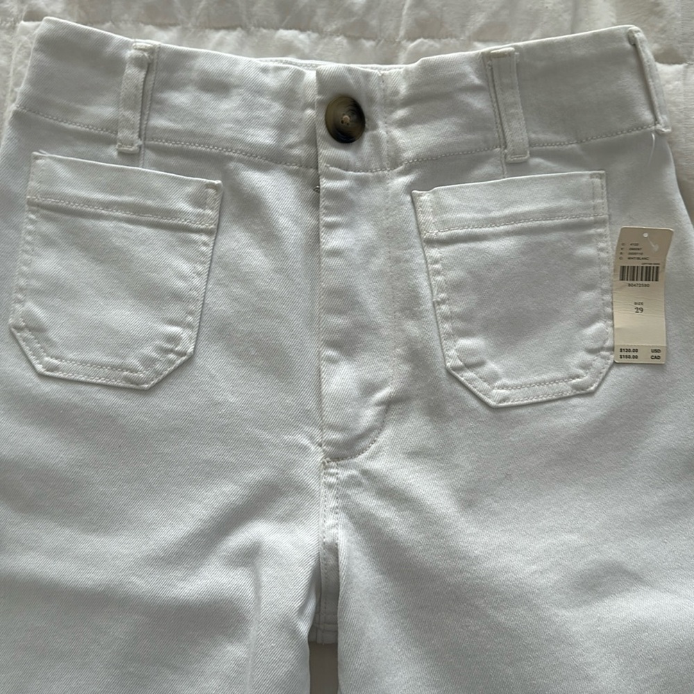 Anthropologie Collette White Denim pants